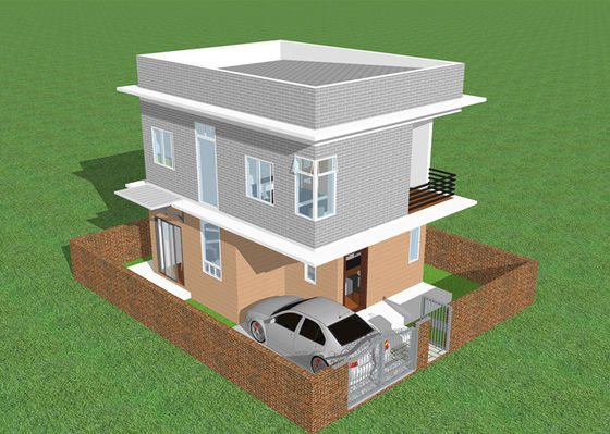 Lekka prefabrykowana stalowa willa Duplex Stalowa rama Budynek mieszkalny ocynkowany