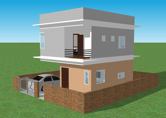 Lekka prefabrykowana stalowa willa Duplex Stalowa rama Budynek mieszkalny ocynkowany