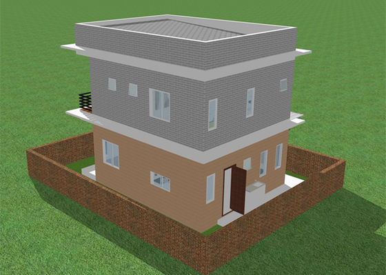 Lekka prefabrykowana stalowa willa Duplex Stalowa rama Budynek mieszkalny ocynkowany