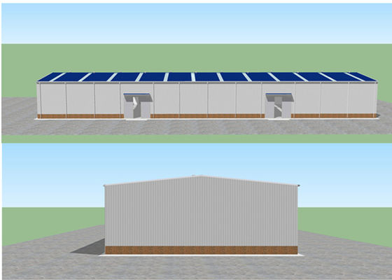 90m*27m Prefabrykowane konstrukcje stalowe Warsztaty Ramy budynków Budowa