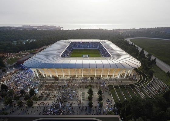 Lekkie prefabrykowane metalowe budynki siłowni Prefabrykowany stalowy stadion