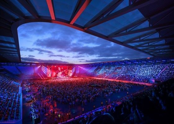 Lekkie prefabrykowane metalowe budynki siłowni Prefabrykowany stalowy stadion
