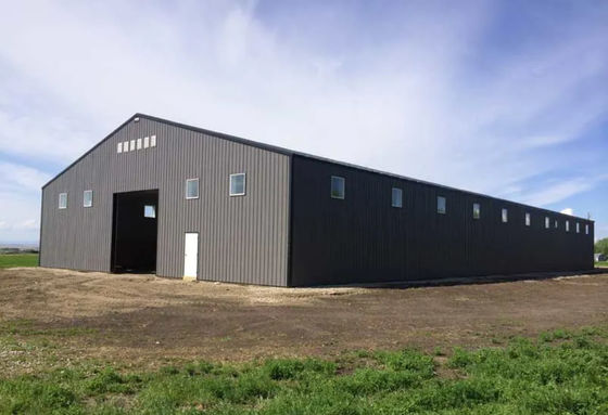 Lekka prefabrykowana konstrukcja stalowa magazynu Wiatroodporny metalowy budynek warsztatowy