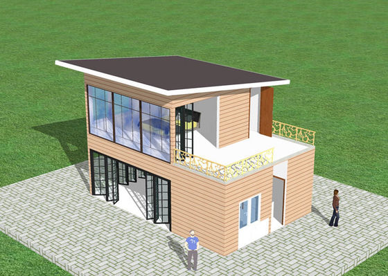 Prefabrykowana lekka konstrukcja stalowa Q235 Lekka stalowa willa dwupoziomowa