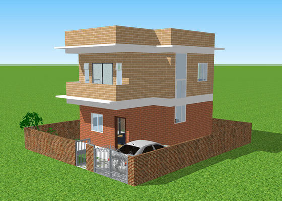 Prefabrykowana ocynkowana ogniowo lekka konstrukcja stalowa Villa Duplex Apartment