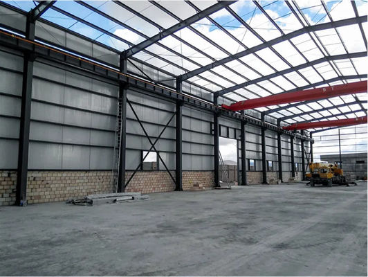 Dostosowany warsztat konstrukcji stalowych z oknami ze stopu aluminium / PVC