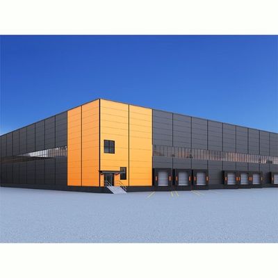 Hala magazynowa o konstrukcji stalowej z roletami/drzwiami wahadłowymi/przesuwnymi i skośnym/płaskim dachem