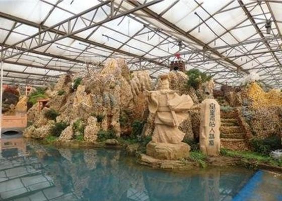Galwanizowana rura Zwiedzanie restauracji w szklarni Niestandardowy kształt 4600㎡