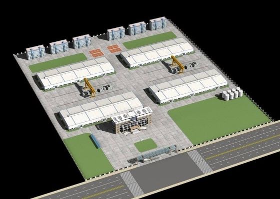 Nowoczesny projekt Duży rozpiętości łatwo zmontować konstrukcja stalowa ciężki przemysł warsztat