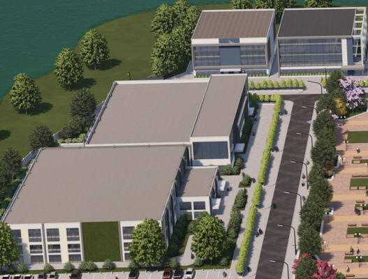 Nowoczesna konstrukcja z stalową ramą portalu Prefabrykowany budynek administracyjny ze stali