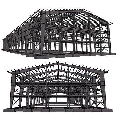 Wytwórnia stalowa z prefabrykacją z zamontowanym projektem