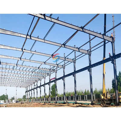 Łatwe zainstalowanie stalowej konstrukcji magazyn dla budownictwa przemysłowego z aluminiowymi okienami