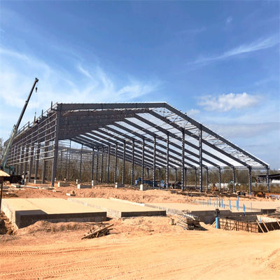 Gotowe walcowane na gorąco / spawane H sekcja Steel Metal Building Workshop dla zastosowań ciężkich